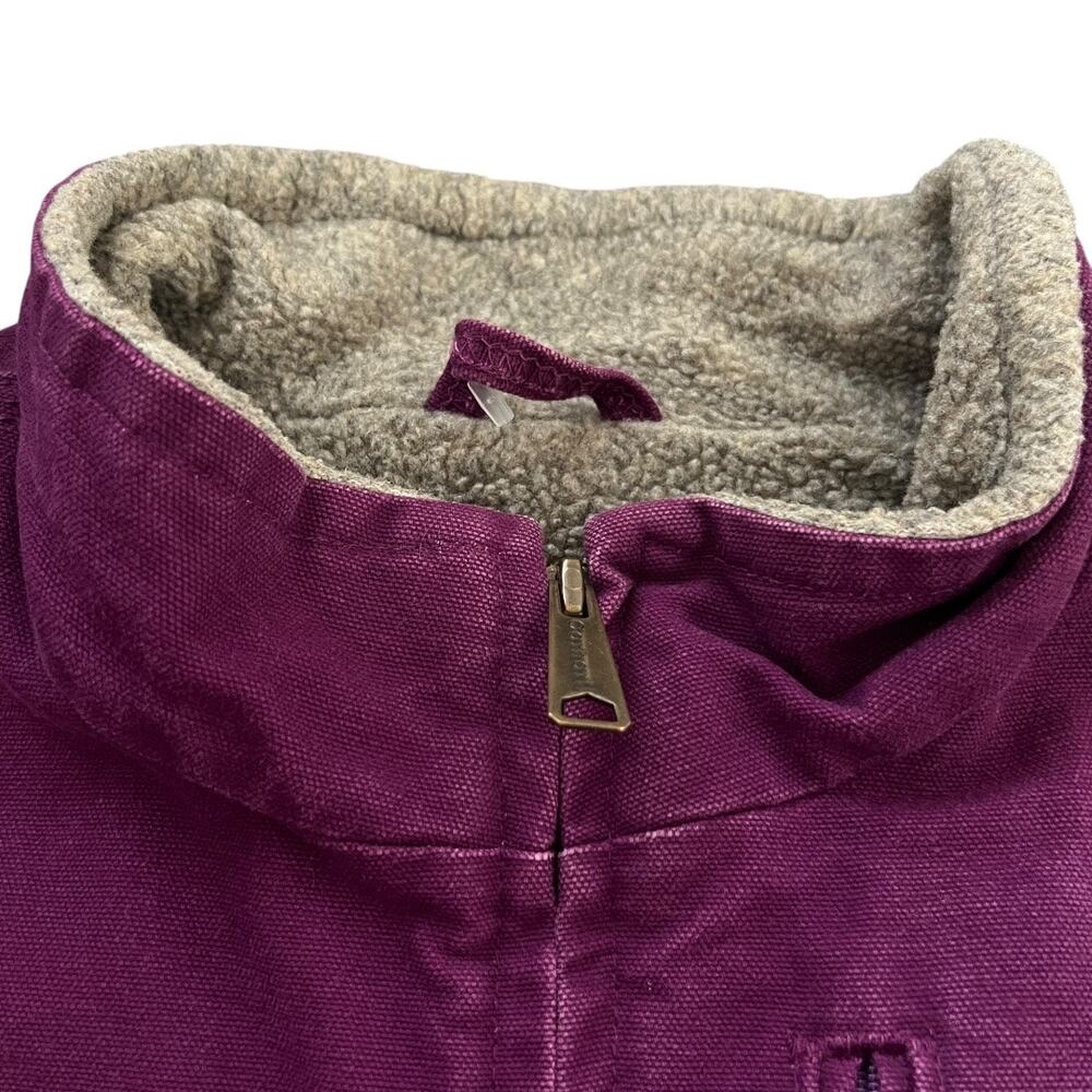 Carhartt Purple Sherpa Lined Duck Canvas Women Vest Size L - Picture 8 of 13